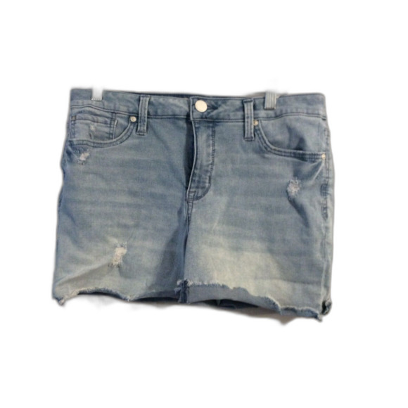 Seven 7 Frayed Hem Stretch Shorts Size 12 Distressed - Picture 1 of 5